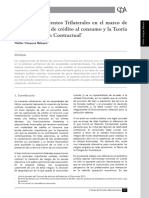 Los Financiamientos Trilaterales en El Marco de Las Operaciones de Crédito Al Consumo y La Teoría de La Coligación Contractual