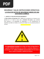 Informativo Hojas Msds