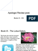 Apologoi Review Post.: Books IX - XIII