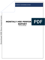 Monthly HSE Performance Report 