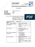 Course Outline Home Economic Literacy