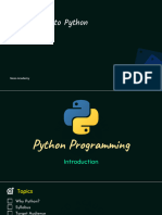 1 - Introduction To Python