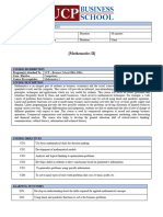 Mathematics II OUTLINE