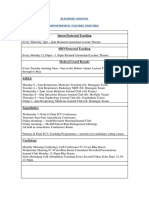 Departmental Teaching Timetable 1