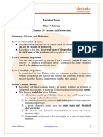 Atoms and Molecules Class 9 Notes CBSE Science Chapter 3 (PDF)