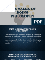 The Value of Doing Philo PDF