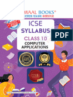 Oswaal ICSE Class 10th Syllabus For 2022-23 Exam Computer Applications