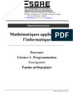 PROG S1 Maths Appliquées À L'linformatique