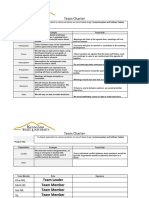 Six Sigma Yellow Belt Team Charter Template