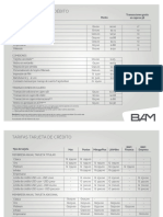 Tarifario Tarjeta de Credito Febrero 2021