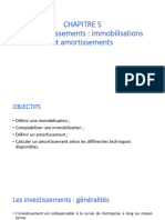 CHAPITRE 5 - Investissements Immobilisations Et Amortissements