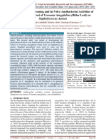 Phytochemical Screening and in Vitro Antibacterial Activities of The Ethanol Extract of Vernonia Amygdalina Bitter Leaf On Staphylococcus Aureus