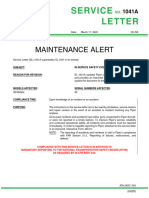 Service Letter: Maintenance Alert