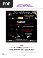 Teatro de La Sensacion-Taller Poesia Ritual y Perfomance Mexico Con Ficha Inscrpcion