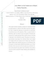 Electron Interference Effects On The Conductance of Doped Carbon Nanotubes