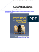 Dwnload Full Statistics For The Behavioral Sciences 3rd Edition Privitera Solutions Manual PDF