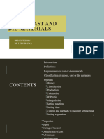 Model, Cast and Die Material in Dentistry