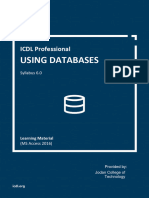 6496d9d564de3 Icdl Using Databases 2016 6.0. Jodan College of Technology