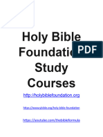 Holy Bible Foundation Study Courses 