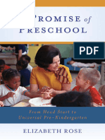 The Promise of Preschool From Head Start To Universal Pre-Kindergarten (Elizabeth Rose)