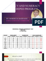 Literacy and Numeracy (Lan) Deped Program: By: Robert B. Basinang