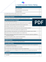 OSCE Checklist Cardiovascular History Taking