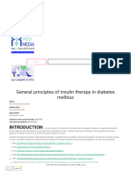 General Principles of Insulin Therapy in Diabetes Mellitus