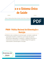 Nutriçao e o SUS - Vanessa Andressa Bianca Brenda e Leticia - Prof Dalton