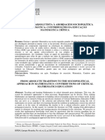 Da Tradição Absolutista À Abordagem Sociopolítica em Matemática: Contribuições Da Educação Matemática Crítica