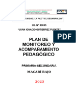 Plan de Monitoreo 2023. Ie #80055 Jigf-Mb