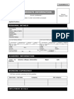 Form Candidate Information.