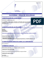 Glicerina MSDS