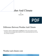 Weather and Climate Yr 8 Lesson Note