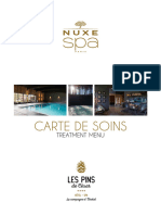 Carte de Soins: Treatment Menu