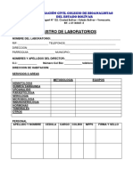 Planilla de inscripciónLABORATORIOS