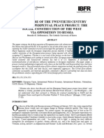 The Failure of The Twentieth Century European Perpetual Peace Project: The Social Construction of The West Via Opposition To Russia