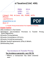 Transfer Pricing, Tax Avoidance and International Taxation