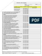 Check List Diário - BOBCAT Mini Carregadeira