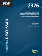 2018 Bartholo Et Al. Integração de Registros Adm para Proteção Social. IPEA TD - 2376