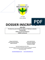 Dossier Inscription 2024 2025