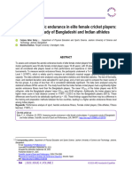 Assessing Aerobic Endurance in Elite Female Cricke