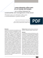 A Silvicultura Como Elemento Crítico para La Sostenibilidad y El Manejo Del Bosque