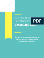 E-Book para in Cio de Tratamento - As TR S Coisas Que Te Impedem de Emagrecer