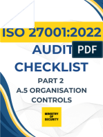 ISO 27001 Controls - Audit Checklist