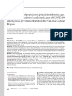 ThecorrelationofpopulationpopulationdensityageandsextothenumberofconfirmedcasesofCOVID 19amonglocalgovernmentunitsintheNationalCapitalRegion