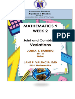 Math - Grade-9 - Q2 - WEEK2 - MODULE3-COMBINED & JOINT VARIATIONS