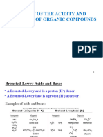 Effect of Acidity and Basicity of Organic Compounds