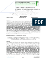 SUNSCREEN POTENTIAL PREPARATIONS CREAM OF BITTER GOURD EXTRACT (Momordica Charantia L.)