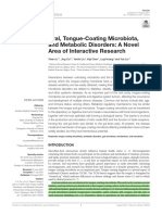 Oral, Tongue-Coating Microbiota, and Metabolic Disorders: A Novel Area of Interactive Research