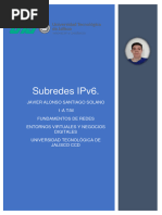 Subredes IPv6 SANTIAGO SOLANO JAVIER ALONSO